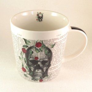 Skull & Roses PPD Bone China Day of the Dead Mug